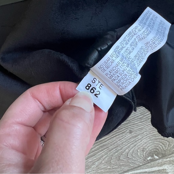 ZARA BASIC black faux leather shift dress with studs at the neckline Style 862 - Picture 14 of 16